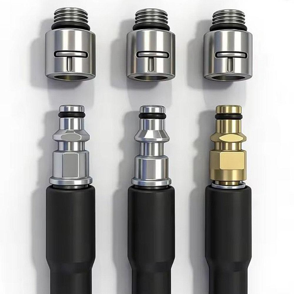 Nozzle Cleaning Kit - อะแดปเตอร์เครื่องฉีดน้ำแรงดันสูงขนาด 1/4 นิ้ว แบบเกลียวนอก สำหรับเชื่อมต่อหัวฉีดทำความสะอาด ใช้ได้กับสายฉีดน้ำ