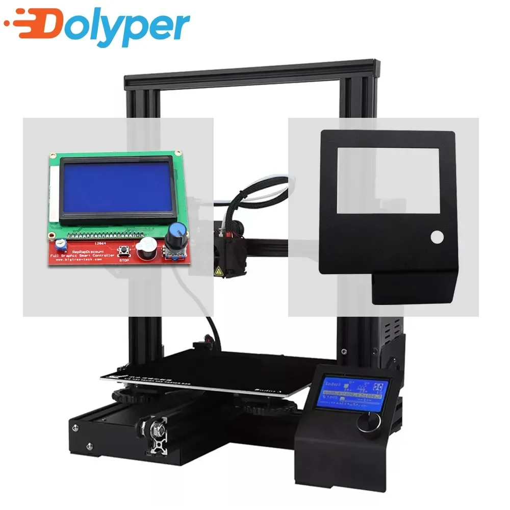 3D Printer Enclosure Frame - Ender3 12864 จอแสดงผลคริสตัลเหลว โครงโลหะด้านนอก กล่องใส่อุปกรณ์ 3D