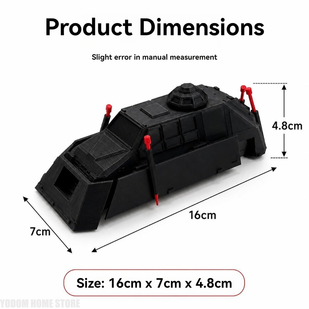 3D Printing Enthusiast - โมเดลรถต่อสู้พายุทอร์นาโดแบบพับได้ Tiv2 พิมพ์ 3 มิติ ขนาดจำลอง