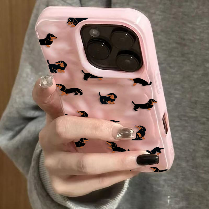 3D Printing Case - เคสโทรศัพท์ซิลิโคนนุ่มลายดัชชุนด์สำหรับ iPhone 18 Pro 17 Air