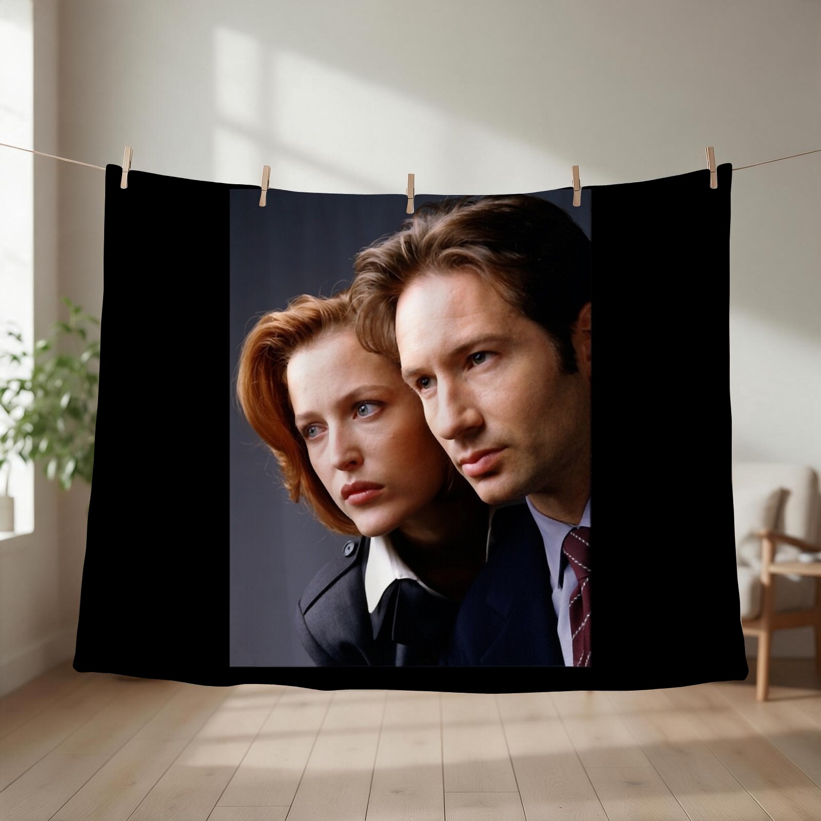 3D Printing File Free - ผ้าห่มลายเพลงซีรีส์ The X Files สไตล์วินเทจเรโทร ลายดาน่า