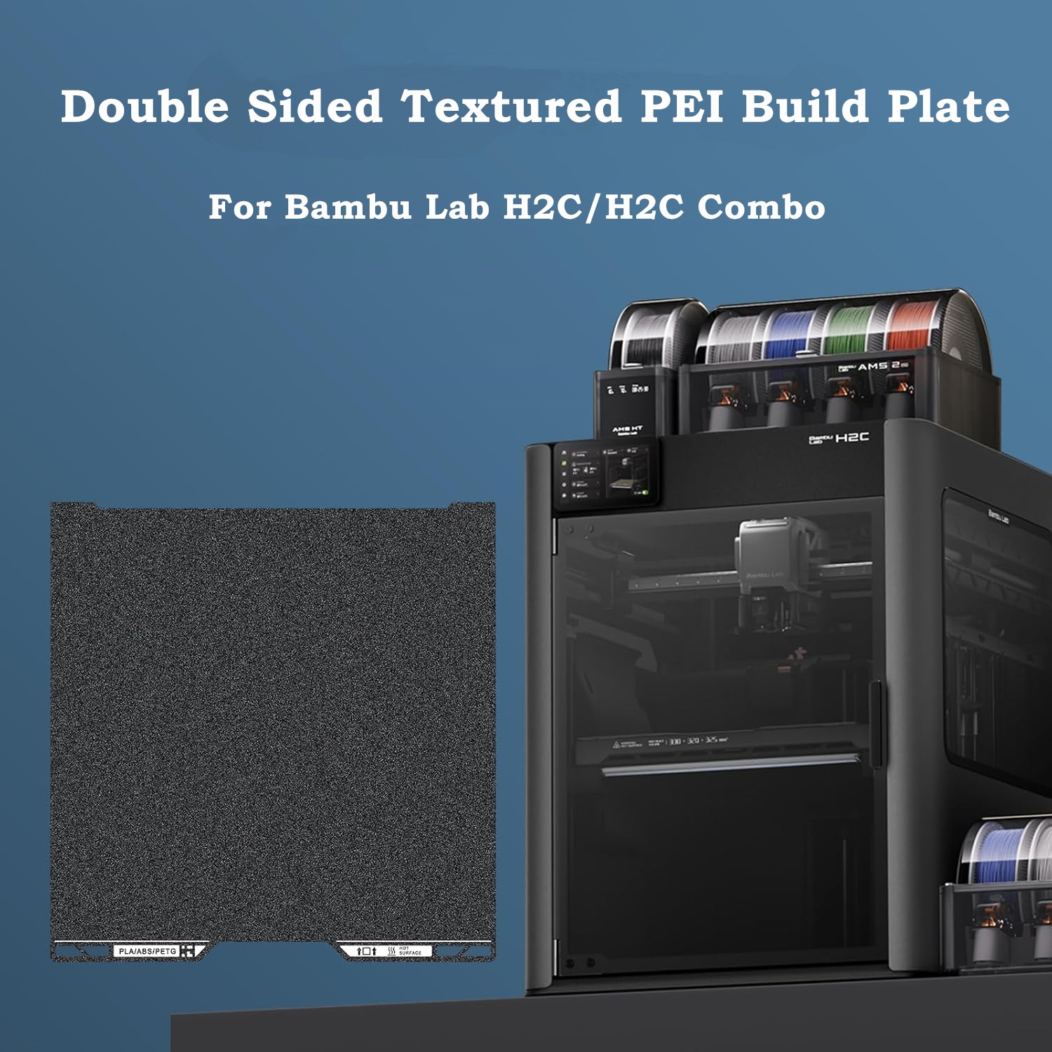 แผ่นพิมพ์ H2C สีดำ PEI พร้อมคิ - 3D Printing Qr Codes บทวิจารณ์และราคา