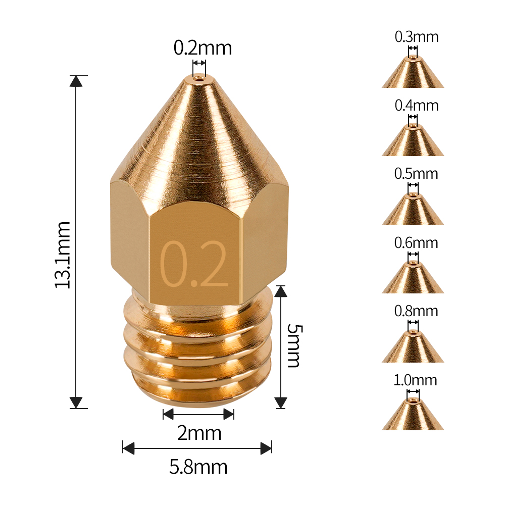 MK7 MK8 หัวฉีด 0.4 มม.0.3 มม.0 - 3D Printing Cnc บทวิจารณ์และราคา