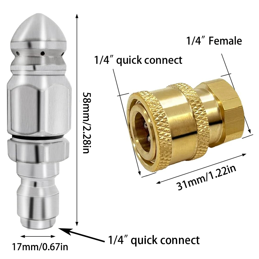 หัวฉีดน้ำแรงดันสูงสำหรับทำความ - Nozzle Cleaning Kit บทวิจารณ์และราคา