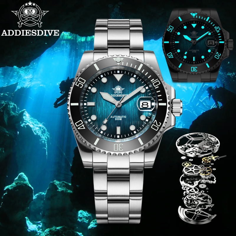 ADDIESDIVE AD2078 นาฬิกาดำน้ำอ - 3D Printing Watch บทวิจารณ์และราคา