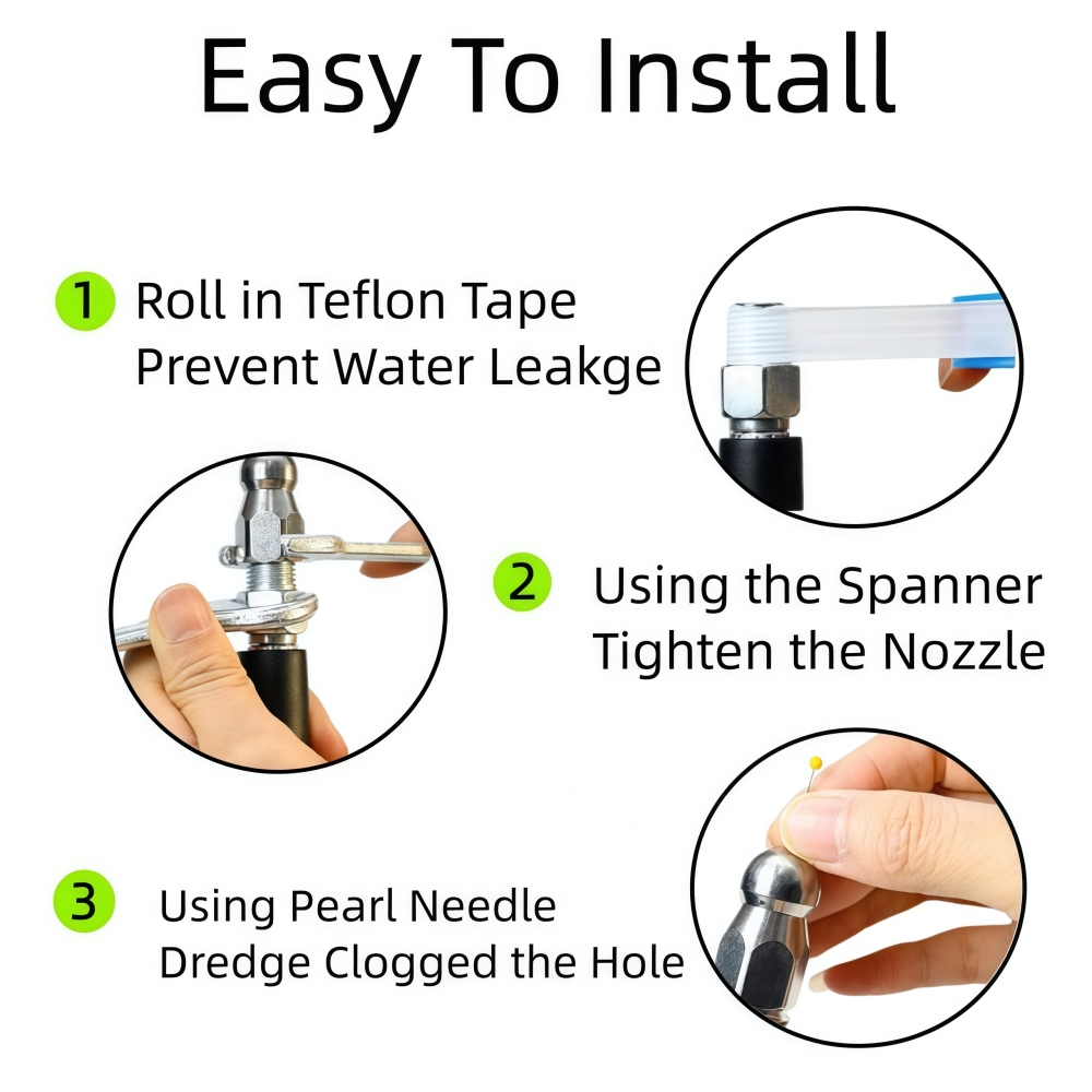 ชุดเครื่องฉีดน้ำแรงดันสูง 5~50 - Nozzle Cleaning Kit บทวิจารณ์และราคา